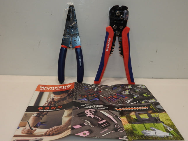 WORKPRO Wire Stripper Set, 8-Inch Multi-Tool Stripper and 8-Inch Self-Adjusting