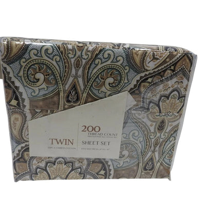 Pointehaven 200 Thread Count Percale Sheet Set, Twin - Cedar