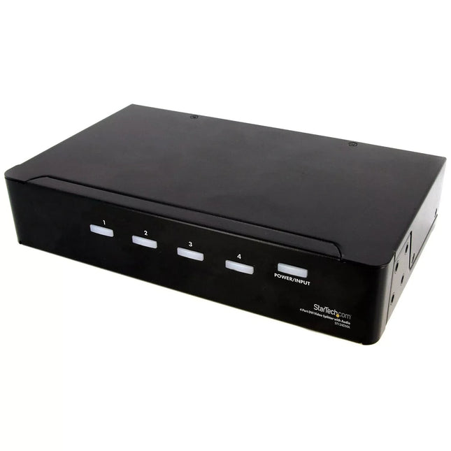StarTech.com 4 Port DVI Video Splitter with Audio Video/Audio Splitter ST124DVIA