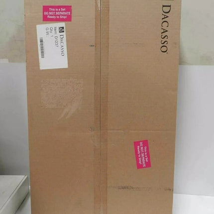 Dacasso D1237 Rustic Black Leather 3-Piece Desk Set