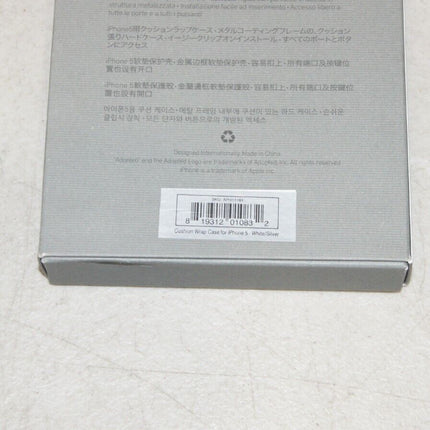 Adopted Cushion Wrap Case for iPhone 5 - White/ Silver