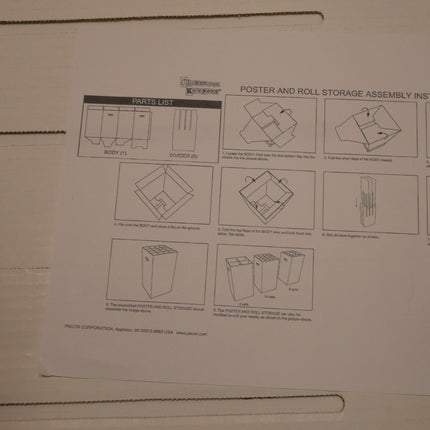 Classroom Keepers Poster & Roll Storage, Blue, 24"H x 12-1/4"W x 12-1/4"D