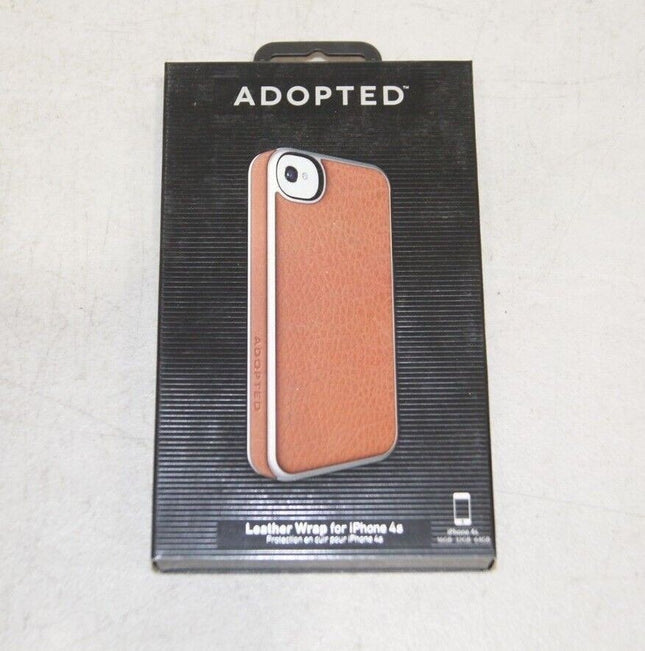 Adopted Leather Wrap Case for iPhone 4 - Hazel/Silver
