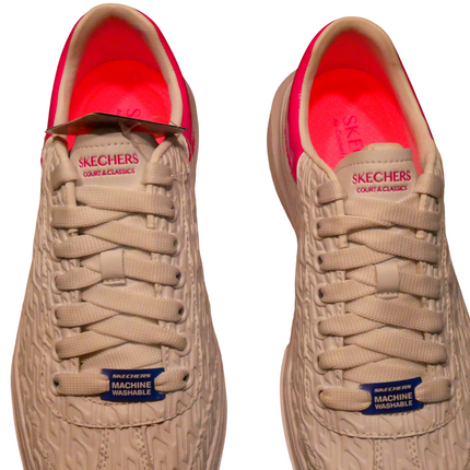 Skechers Women's Cordova Classic Sneaker, Repeat Business - White/Hot Pink, US10