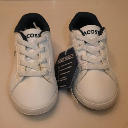 Lacoste Kid's Graduate 0721 1 SUC Sneaker, White/Navy, 6 US (Small Mark)