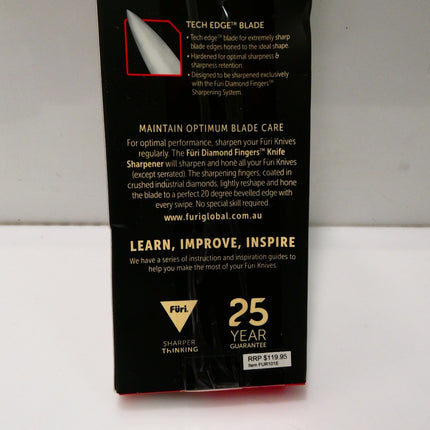 Furi Pro 8 Cook's Knife - Japanese Stainless Steel, Seamless Construction, Rever