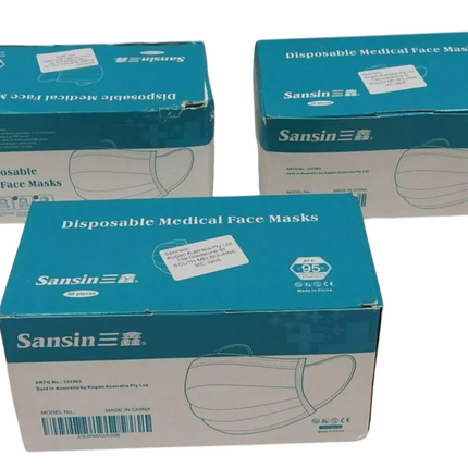 4 x Sansin Disposable Medical Face Mask 50 Pieces