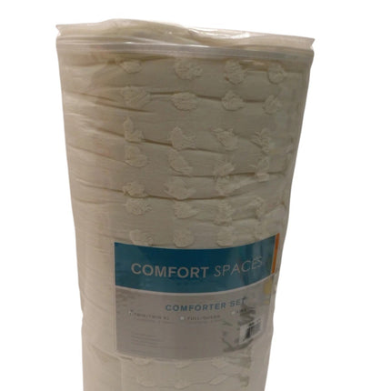 Comfort Spaces Cotton Comforter Set Jacquard Pom-Pom Tufts Design, Down Alternat