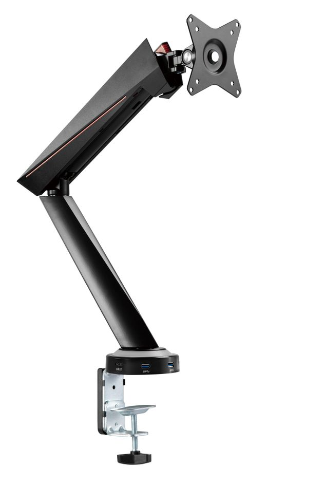 Kogan Full Motion Spring-Assisted RGB Gaming Monitor Mount with USB Hub (Single)