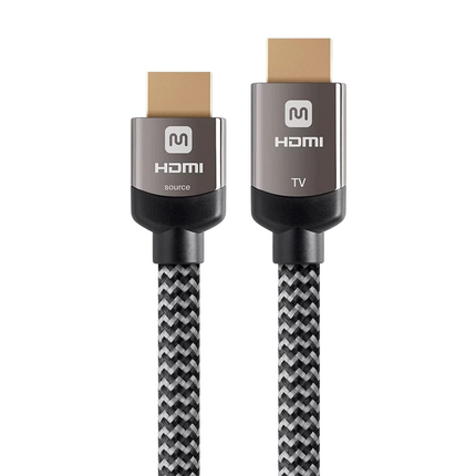 Monoprice HDMI High Speed Active Cable - 75 Feet - Gray, 4K@60Hz, 18Gbps, HDR, 2