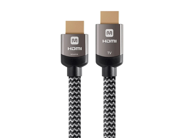 Monoprice HDMI High Speed Active Cable - 75 Feet - Gray, 4K@60Hz, 18Gbps, HDR, 2