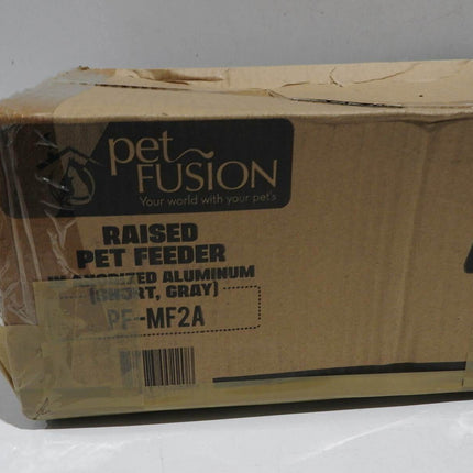 PetFusion Elevated Pet Feeder in Anodized Aluminum (Short 4"). 3 US Food Grade S
