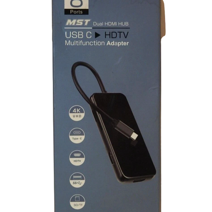 HARIBOL Triple Display USB C HUB with 2 HDMI, 8 in 1 USB-C Laptop Docking Statio