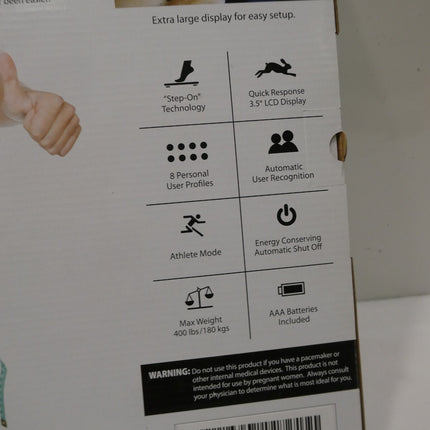 EatSmart Products Precision Getfit Digital Body Fat Scale with Auto Recognition