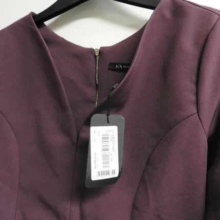 Armani Exchange Women's Dress 3/4 Sleeve, Wine, Size - 6