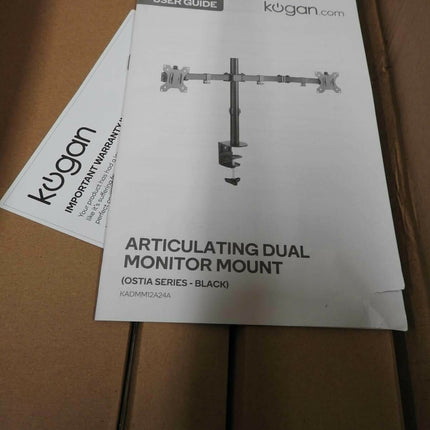 Kogan Articulating Dual Monitor Mount (Ostia Series - Black)
