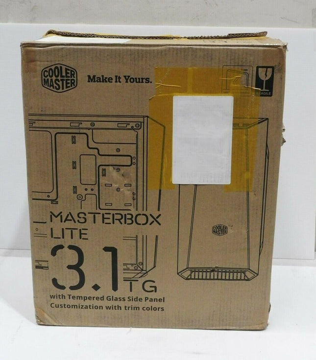 Cooler Master MasterBox Lite 3.1 TG Micro-ATX Case with Dark Mirror Design Black