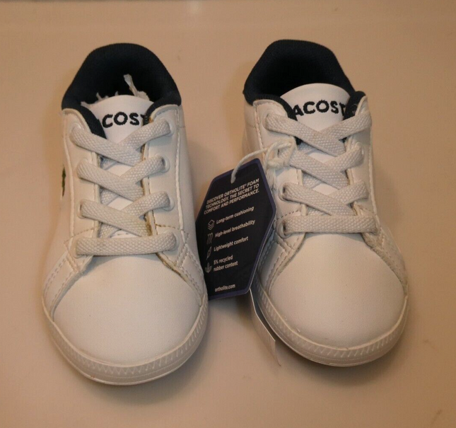 Lacoste Kid's Graduate 0721 1 SUC Sneaker, White/Navy, 6 US (Small Mark)