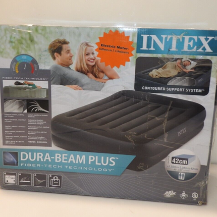 Intex Dura-Beam Plus Series Essential Rest Airbed with Internal Electric Pump