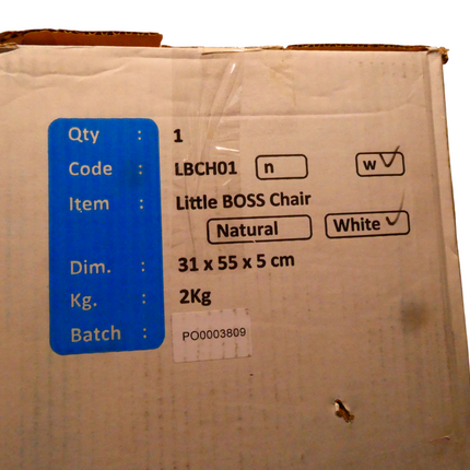 Little Boss Timber Chair, White/Natural