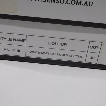 Senso Women's Andy III Leather Trainers - White/Gold 39 EU