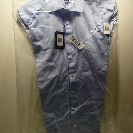 Abelard Men's 4 Way Stretch Poplin Slim Fit Dress Shirt, Sky, L