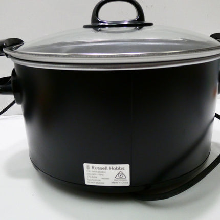Russell Hobbs 6L Family Searing Slow Cooker 3 Heat Settings RHSC650BLK - Black