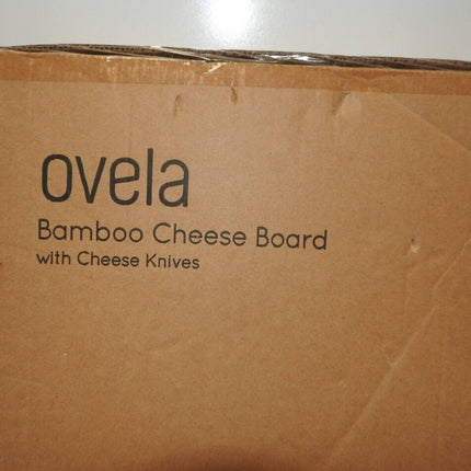 Ovela Bamboo Cheese Board with Cheese Knives