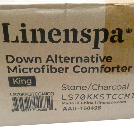 Linenspa All-Season Reversible Down Alternative Quilted Comforter -  King, Stone