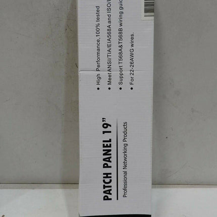 Monoprice Cat5e FTP 19-inch 1U Patch Panel Dual IDC, 24-Port
