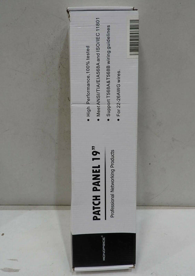 Monoprice Cat5e FTP 19-inch 1U Patch Panel Dual IDC, 24-Port