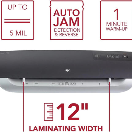 GBC Thermal Laminator Machine, Fusion 3000L, 12 Inch, 1 Min Warm-up