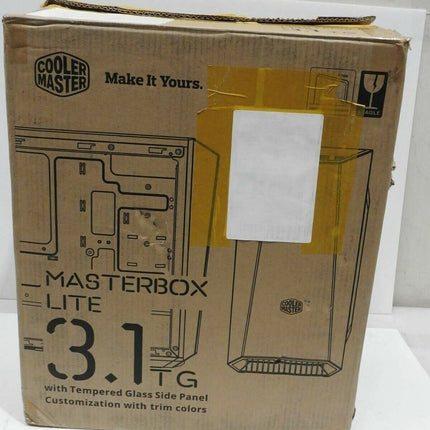 Cooler Master MasterBox Lite 3.1 TG Micro-ATX Case with Dark Mirror Design Black