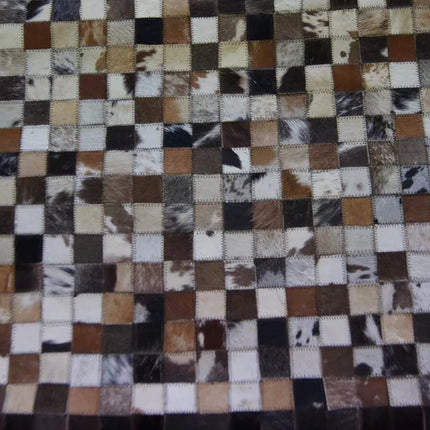 Studio Collection Hand Made / Hairon Leather Patch Rug 225cm x 155cm