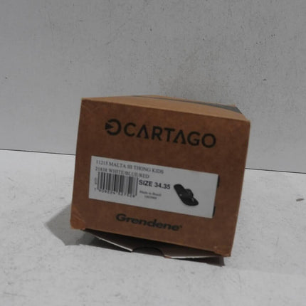 Cartago Boys' Malta III Thong Kids Shoes, White Blue Red, 34/35 EU