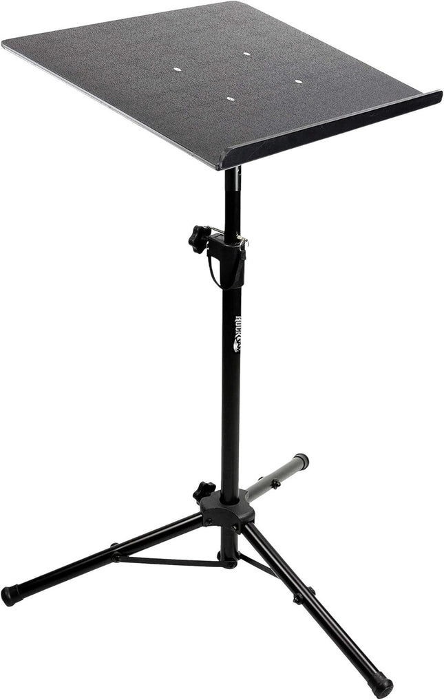 RockJam Tripod Laptop Stand, Projector Stand, & DJ Rack. 20" x 16" Plate & Adjus