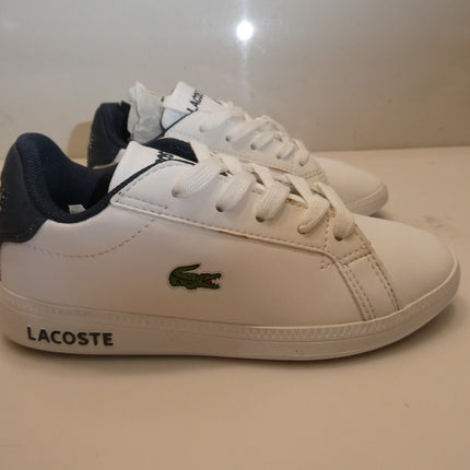 Lacoste Kid's Graduate 0721 1 SUC Sneaker, White/Navy, 11 US