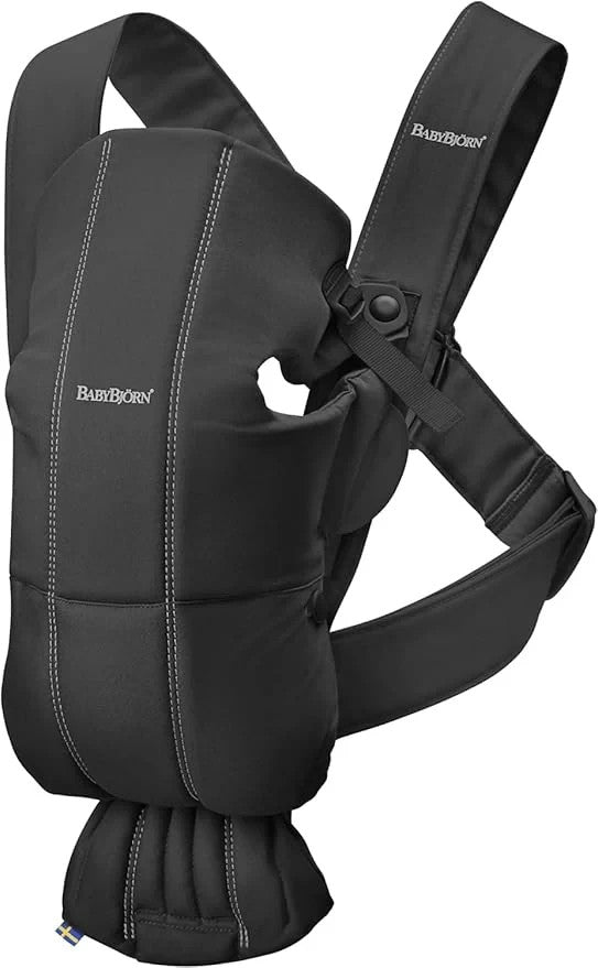 BabyBjörn Baby Boys Baby Girls Cotton Carrier Mini (Black)