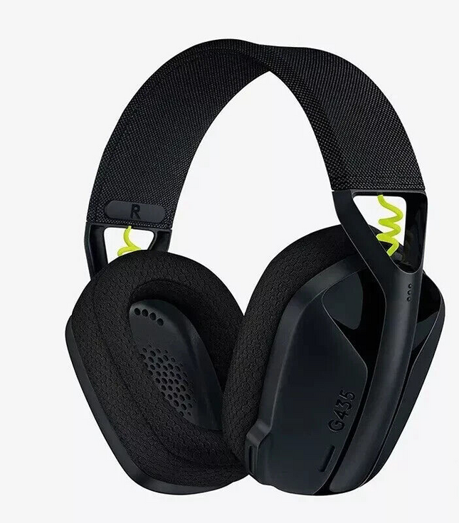 Logitech G435 LIGHTSPEED Wireless Gaming Headset (Black & Neon Yellow)