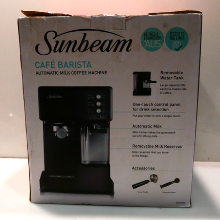 Sunbeam EM5000K Café Barista Coffee Machine | One-Touch Espresso, Latte & Cappuc