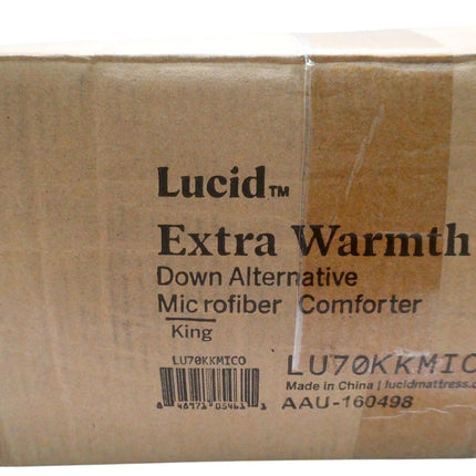 LUCID Down Alternative Comforter - Hypoallergenic - All Season - 400 GSM - King,