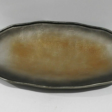 Boho Traders Oval Aluminium Platter, Large, Gold/Ombre, Pack of 1, MI335