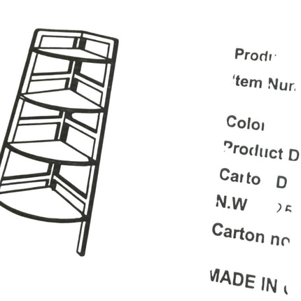 HelloFurniture 4 Tier Ladder Shelving Unit Display Stand Book Rack Corner Storag