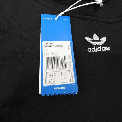 adidas Women's CY4766 Cropped Hoodie Sweatshirt, Black, Size - 48
