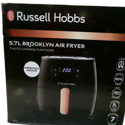 Russell Hobbs Brooklyn Digital Air Fryer, RHAF15, Large 5.7L Capacity, 7 Auto...