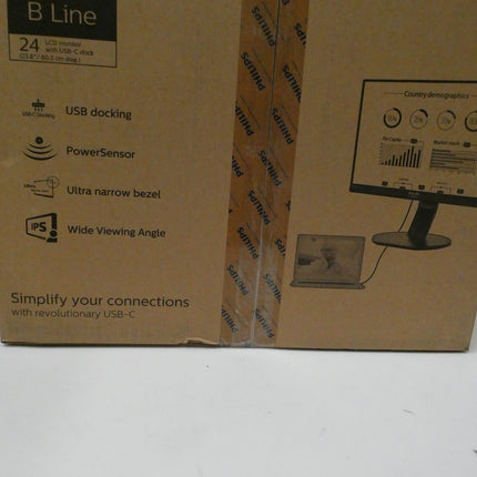 Philips 241B7QUPBEB- 24 Inch FHD Monitor, 75Hz, 5ms, IPS, USB-C Dock, Height Adj