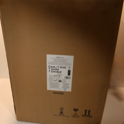 Amazon Basics Rectangular Pedal Recycling Bin with 2 Compartments 25L & 15L