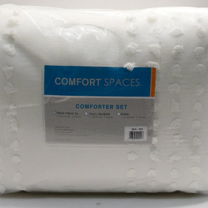 Comfort Spaces Cotton Comforter Set, Twin/Twin XL, Phillips, Ivory