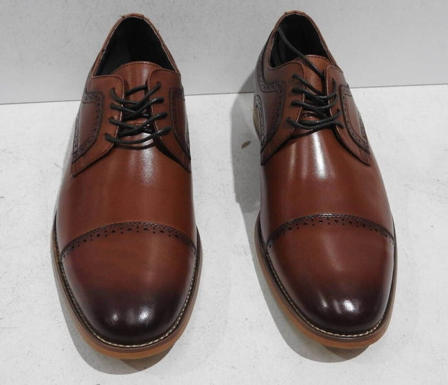 Stacy Adams Dickinson 25066 Cap Toe Dress Oxford Shoe, Cognac, US 12 M, UK 11