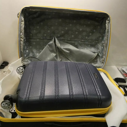 Rockland Melbourne Hardside Expandable Spinner Wheel Luggage, Navy, 2-Piece Set